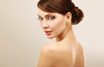 Portrait of beautiful woman , isolated on white background